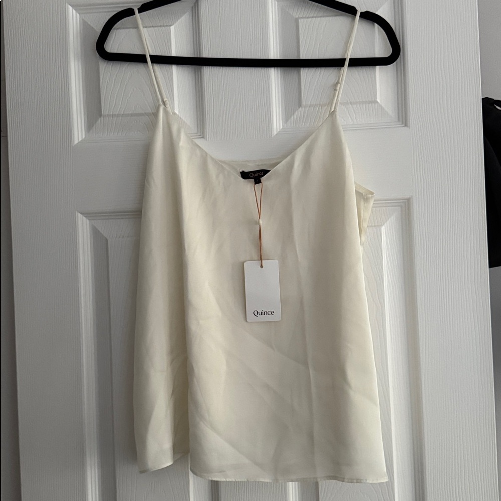NWT Quince Silk Cream Camisole Top